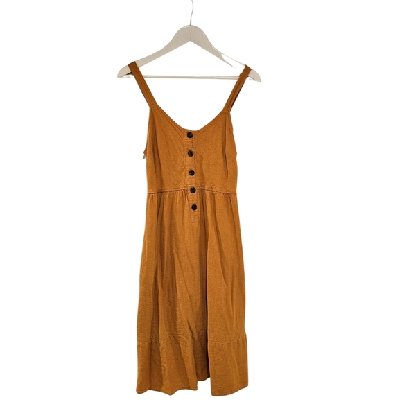 Terracotta Linen Blend Dress - Picture 1 of 7